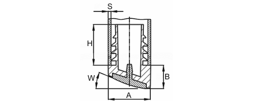 Výkres - Lamelové zátky - zešikmené, kulaté 25x1,5-2, PE, černá