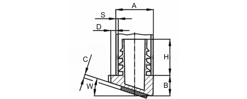 Výkres - Lamelové zátky - zešikmené, kulaté 22x1,5-2, PE, černá