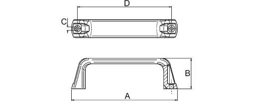 Výkres - Madlo 4,0 / L=120, PA-GV, černá