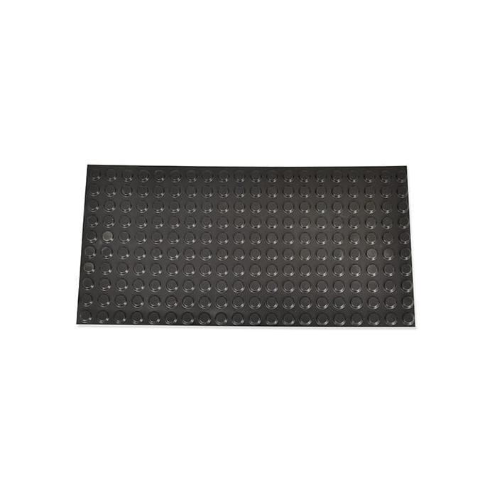 Samolepicí nožičky 10,1/1,8, měkčené PVC / polyuretan, černá
