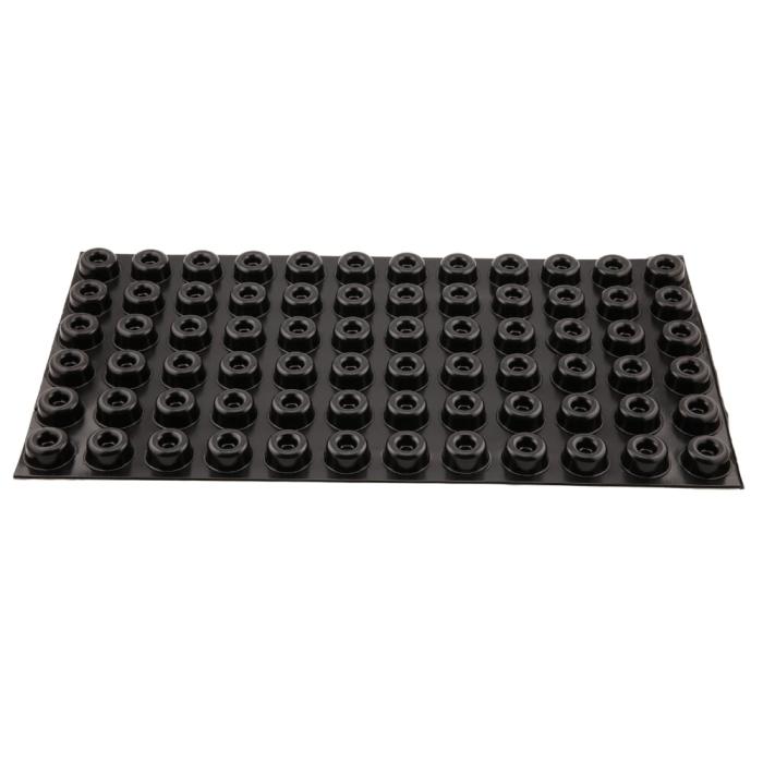 Samolepicí nožičky 22,3/10,1, měkčené PVC / polyuretan, černá