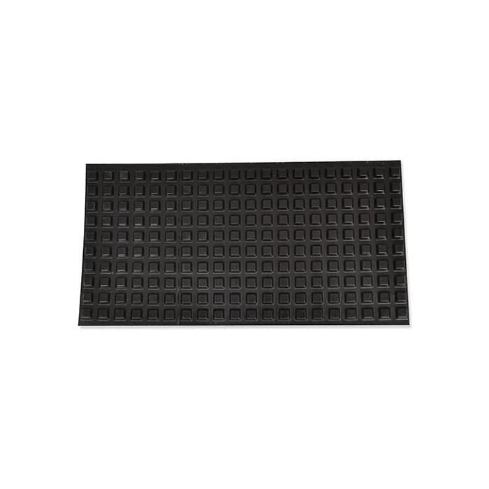 Samolepicí nožičky 10,0/2,5, měkčené PVC / polyuretan, černá