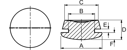 Výkres - Nožičky přístrojové 19/12,8/15,9/7,5/1,6/3,2, PVC, černá