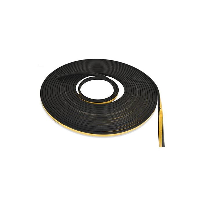 Pěnové těsnění 12,0x7,0, samolepicí, role à 20 metrů, EPDM, černá