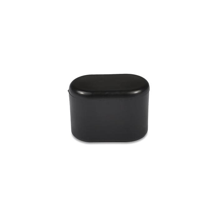 Návleky na oválné trubky 30 x 15 mm, PE, černá