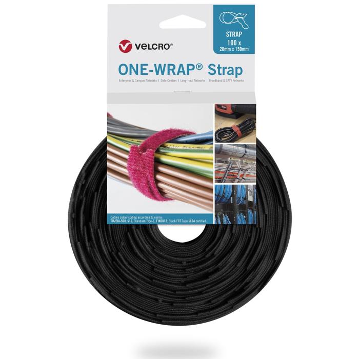 Stahovací kabelové pásky - suchý zip, výrobek značky VELCRO®  13 x 200 mm