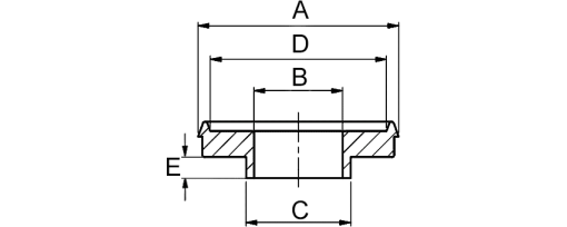 Výkres - Kroužky M10, Typ 60, PA, přírodní