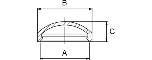 Výkres - Krytky Ø 12,0, Typ 66, HDPE, šedá přibl. RAL 7001