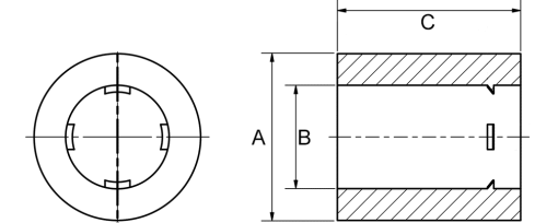 Výkres - Distanční trubičky 4x2,2x15, PA 6.6, černá