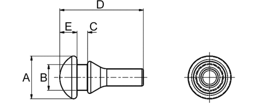Výkres - Zásuvné přístrojové nohy 6/10, měkčené PVC, černá