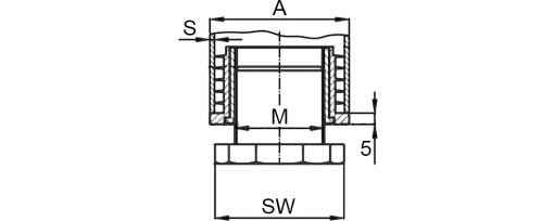 Výkres - Zátky stavěcí s lamelami, čtvercové 30x30x1,5-2 8k, PA, černá