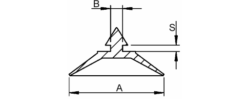 Výkres - Přísavky 14 mm, měkčené PVC, přírodní (čiré)