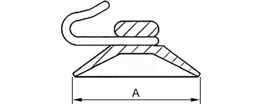 Výkres - Přísavky 30 mm, měkčené PVC, přírodní (čiré)