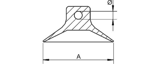 Výkres - Přísavky 20 mm, měkčené PVC, přírodní (čiré)
