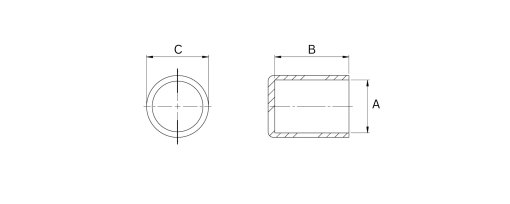 Výkres - Chráničky - koncovky 6,4x13,2x9,5, TPG, černá
