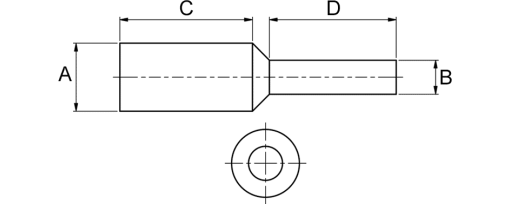 Výkres - Zátky maskovací 10,2x4,0, silikon, přírodní