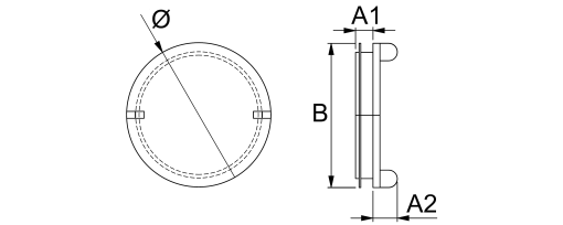 Výkres - Zátky závitů M40-M42, LDPE, červená