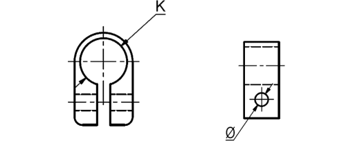 Výkres - Příchytky kabelů 10,1, LDPE, černá