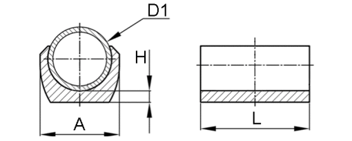 Výkres - Kluzáky - svorka 8, PE, černá
