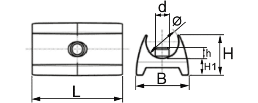 Výkres - Kluzáky - svorka 10-11, PP, černá