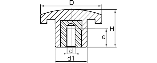 Výkres - Hvězdicová matice - růžice M8 / typ K, duroplast, černá