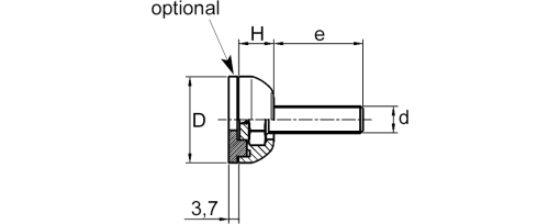 Výkres - Stavitelné nohy M10x23, technopolymer, černá