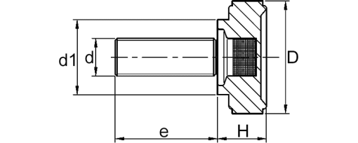 Výkres - Rýhované šrouby M6x25, duroplast, černá